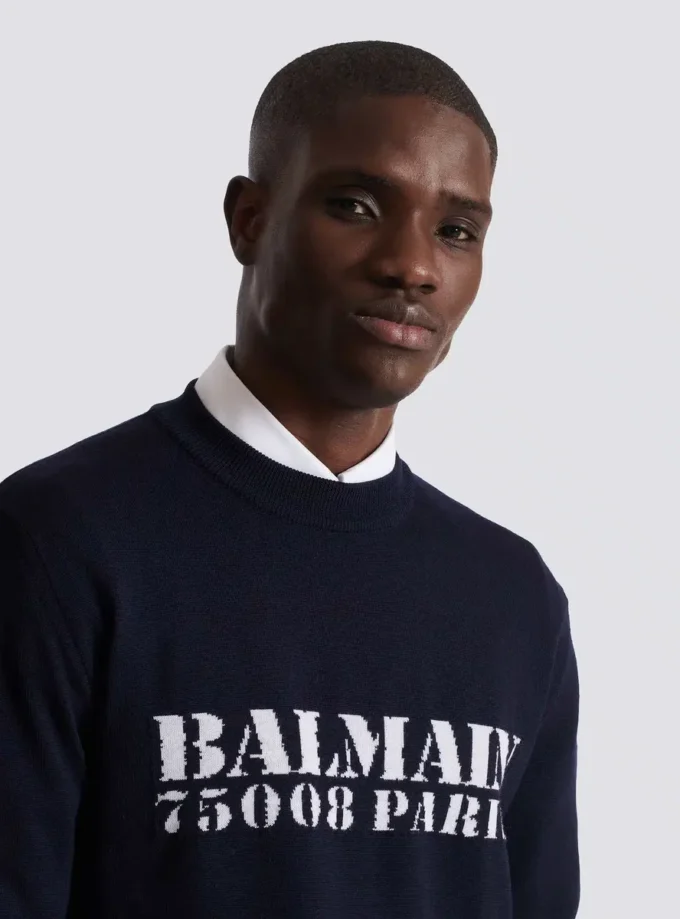 Balmain Stamp merino wool jumper Balmain Stamp merino wool jumper