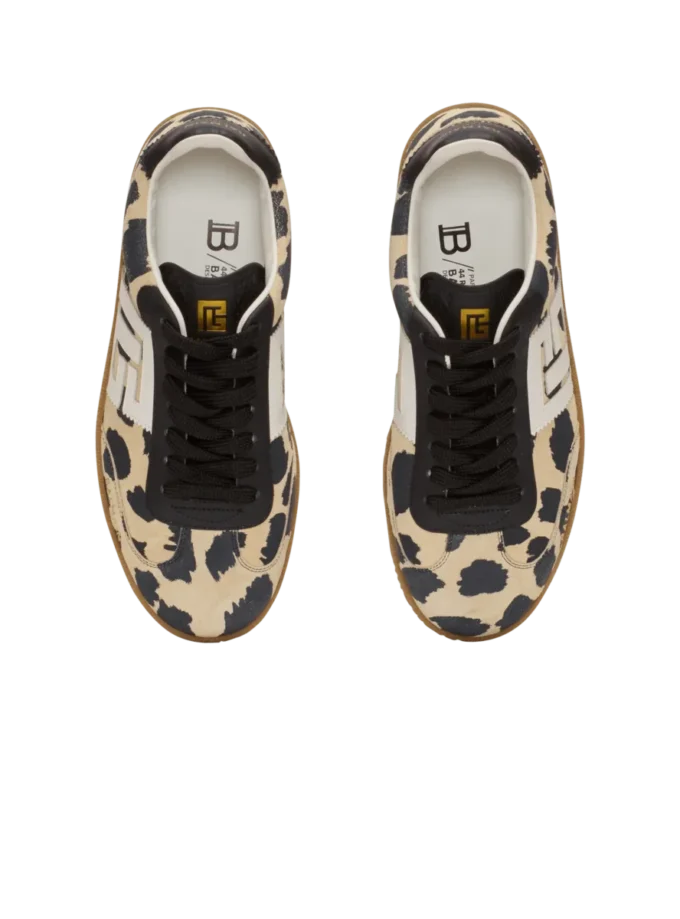 Balmain Swan leopard print suede leather trainers Balmain Swan leopard print suede leather trainers