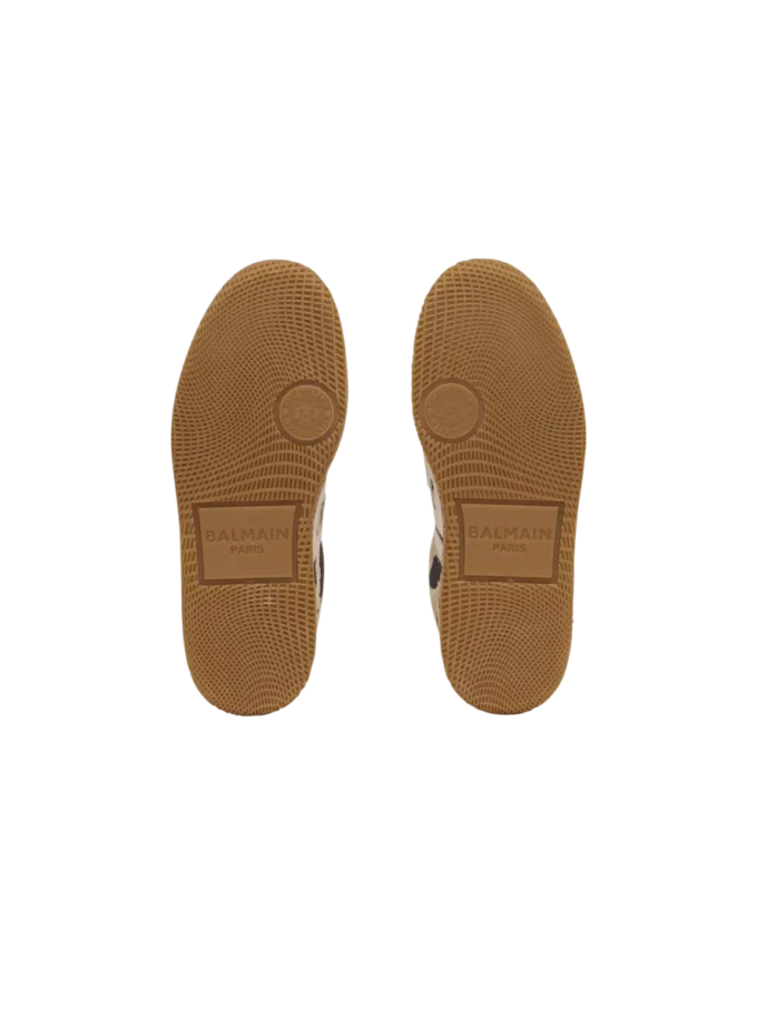 Balmain Swan leopard print suede leather trainers Balmain Swan leopard print suede leather trainers