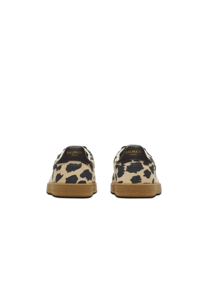 Balmain Swan leopard print suede leather trainers Balmain Swan leopard print suede leather trainers