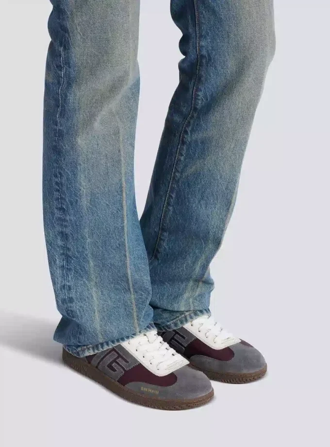 Balmain Swan suede and nylon trainers Balmain Swan suede and nylon trainers