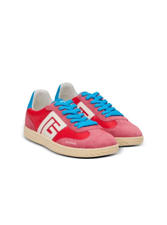 Balmain Swan suede and nylon trainers Balmain Swan suede and nylon trainers