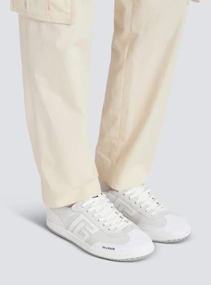 Balmain Swan suede and smooth leather trainers Balmain Swan suede and smooth leather trainers