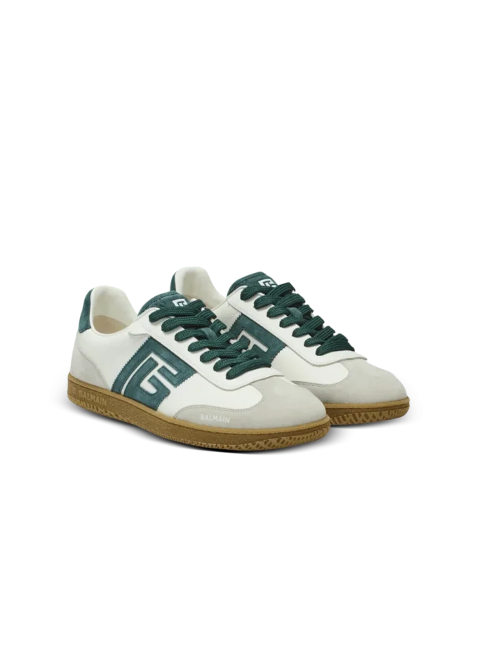 Balmain Swan suede and smooth leather trainers Balmain Swan suede and smooth leather trainers