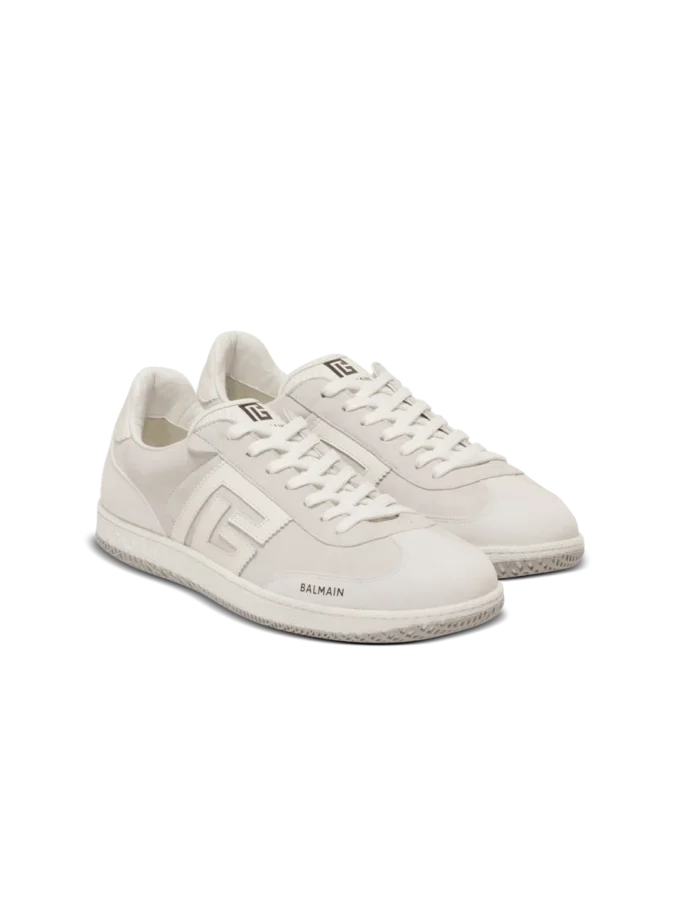 Balmain Swan suede and smooth leather trainers Balmain Swan suede and smooth leather trainers