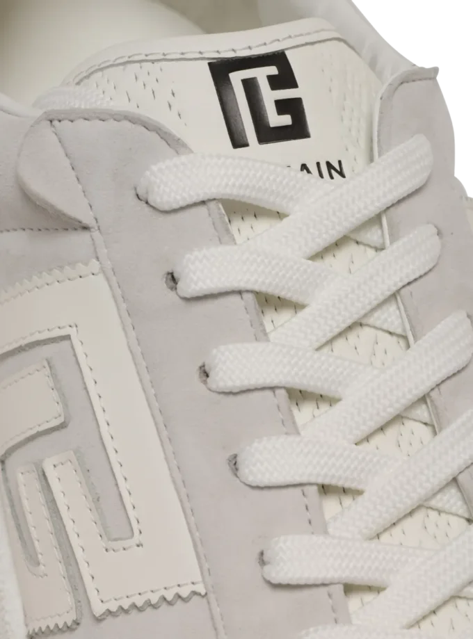 Balmain Swan suede and smooth leather trainers Balmain Swan suede and smooth leather trainers