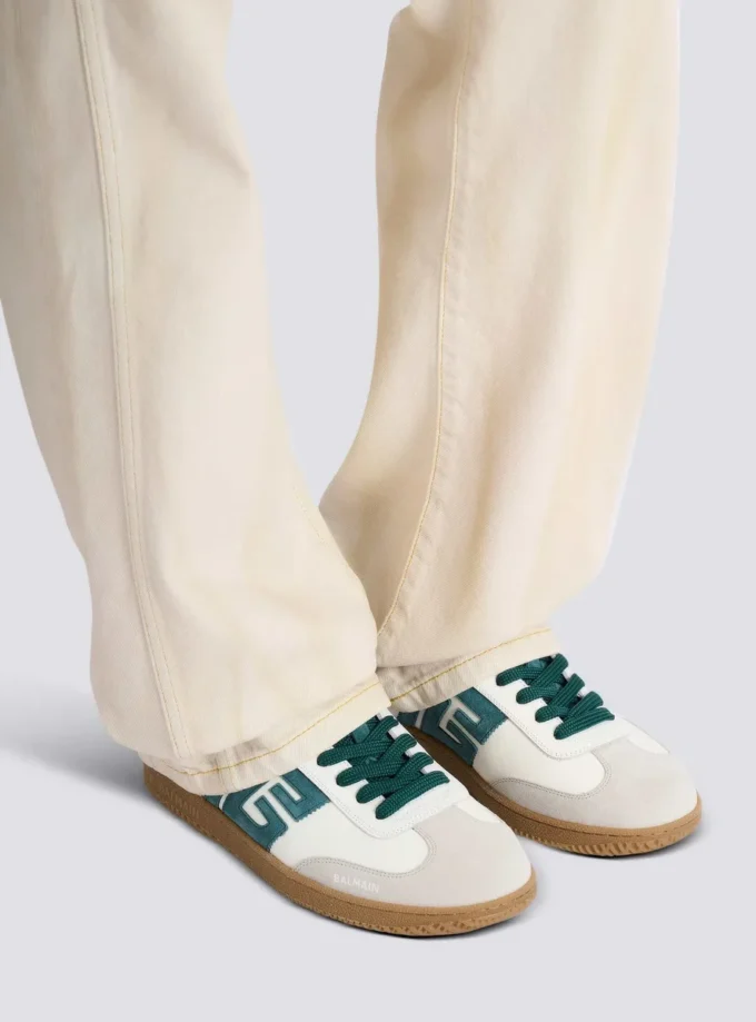 Balmain Swan suede and smooth leather trainers Balmain Swan suede and smooth leather trainers