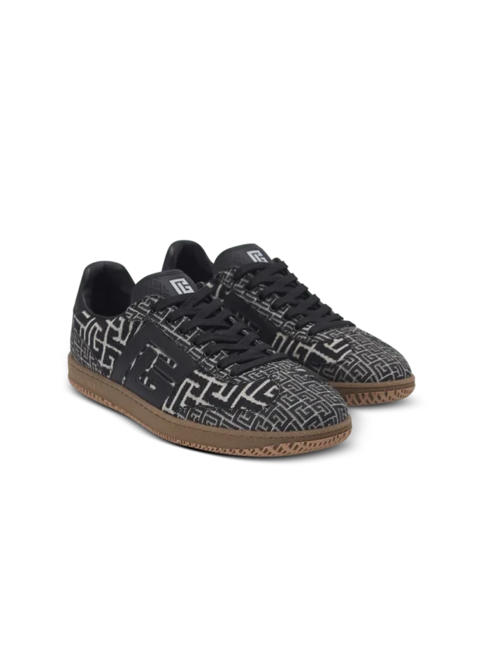 Balmain Swan trainers in PB Labyrinth jacquard Balmain Swan trainers in PB Labyrinth jacquard