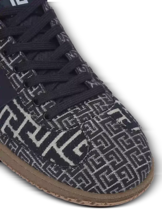 Balmain Swan trainers in PB Labyrinth jacquard Balmain Swan trainers in PB Labyrinth jacquard
