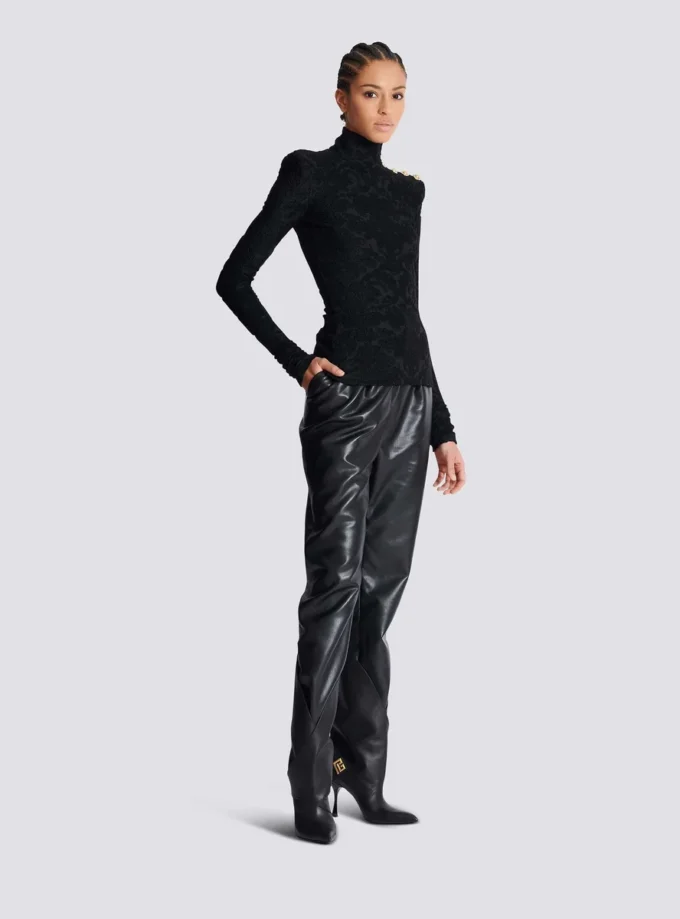 Baroque pattern long-sleeved top
