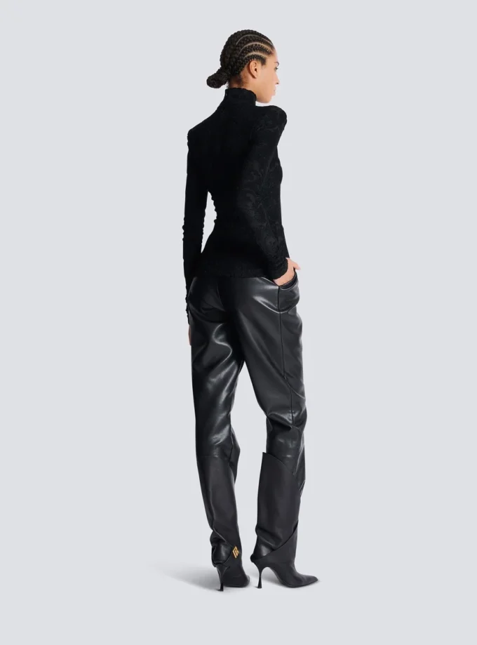 Baroque pattern long-sleeved top
