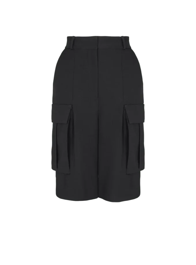 Bermuda shorts in grain de poudre wool Bermuda shorts in grain de poudre wool