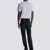 Biker jeans in black vintage denim Biker jeans in black vintage denim