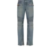 Biker jeans in vintage denim Biker jeans in vintage denim