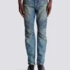 Biker jeans in vintage denim Biker jeans in vintage denim