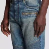 Biker jeans in vintage denim Biker jeans in vintage denim