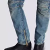 Biker jeans in vintage denim Biker jeans in vintage denim