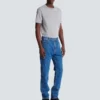 Blue denim straight-cut jeans Blue denim straight-cut jeans