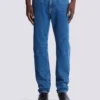 Blue denim straight-cut jeans Blue denim straight-cut jeans