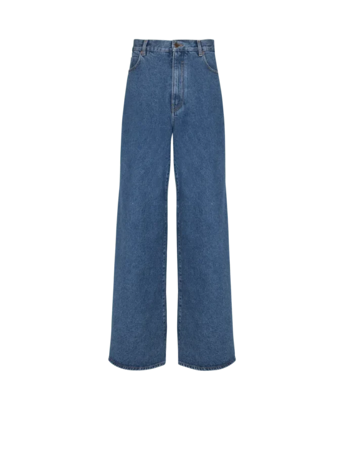 Blue denim wide-leg jeans Blue denim wide-leg jeans