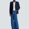 Blue denim wide-leg jeans Blue denim wide-leg jeans