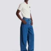 Blue denim wide-leg jeans Blue denim wide-leg jeans