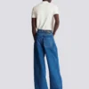 Blue denim wide-leg jeans Blue denim wide-leg jeans