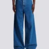 Blue denim wide-leg jeans Blue denim wide-leg jeans