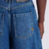 Blue denim wide-leg jeans Blue denim wide-leg jeans
