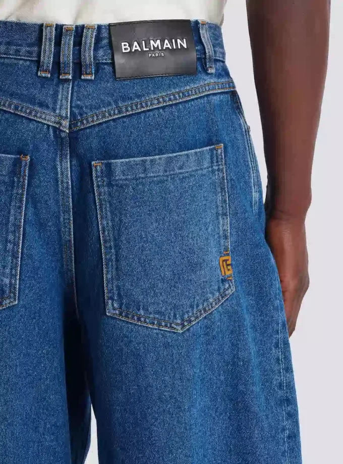 Blue denim wide-leg jeans Blue denim wide-leg jeans