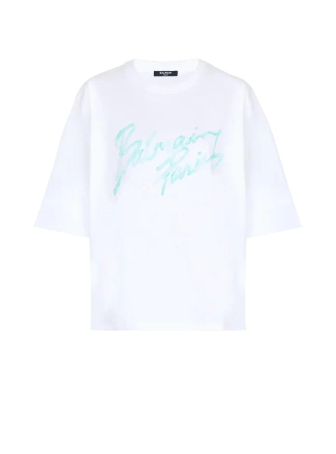 Boxy T-shirt with Balmain Paris Brush print Boxy T-shirt with Balmain Paris Brush print