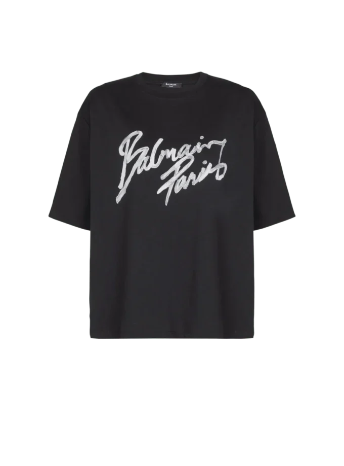 Boxy T-shirt with Balmain Paris Brush print Boxy T-shirt with Balmain Paris Brush print