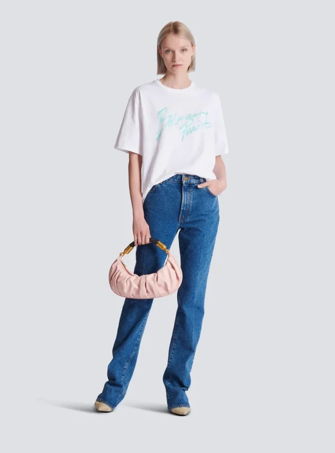 Boxy T-shirt with Balmain Paris Brush print Boxy T-shirt with Balmain Paris Brush print