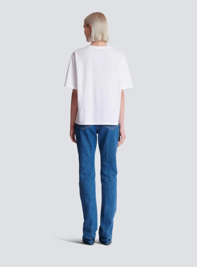 Boxy T-shirt with Balmain Paris Brush print Boxy T-shirt with Balmain Paris Brush print