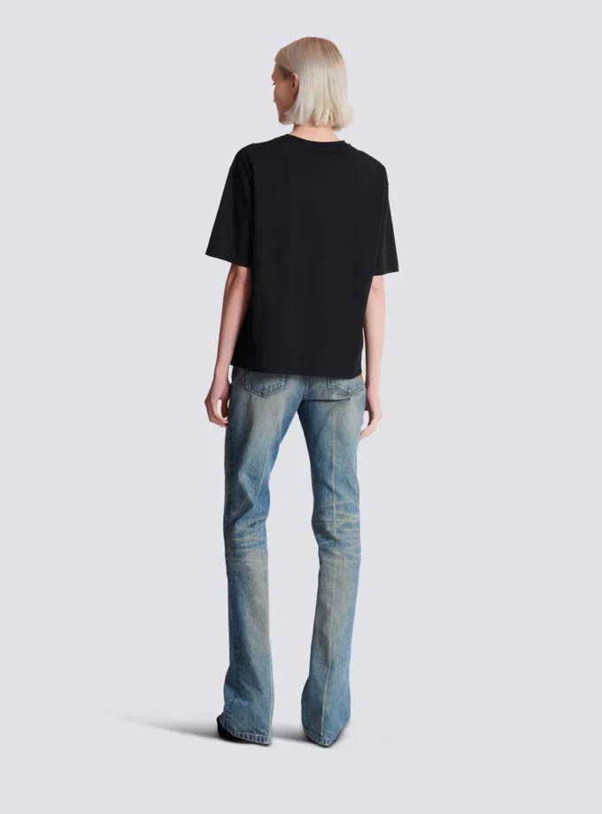Boxy T-shirt with Balmain Paris Brush print Boxy T-shirt with Balmain Paris Brush print