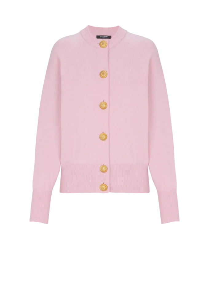 Buttoned eco-cashmere cardigan Buttoned eco-cashmere cardigan