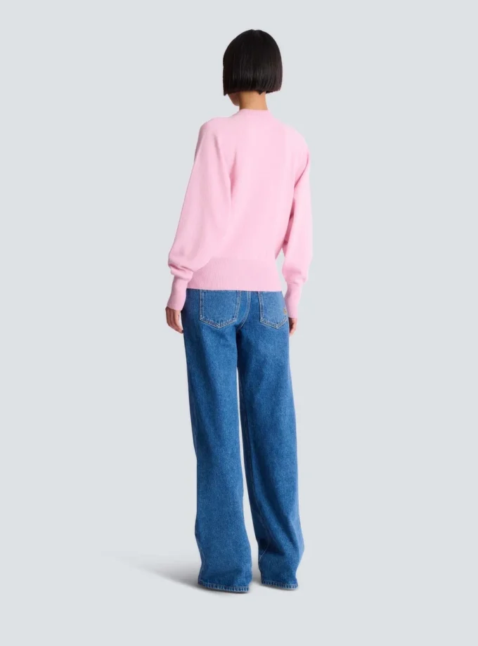 Buttoned eco-cashmere cardigan Buttoned eco-cashmere cardigan