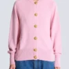 Buttoned eco-cashmere cardigan Buttoned eco-cashmere cardigan