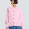 Buttoned eco-cashmere cardigan Buttoned eco-cashmere cardigan