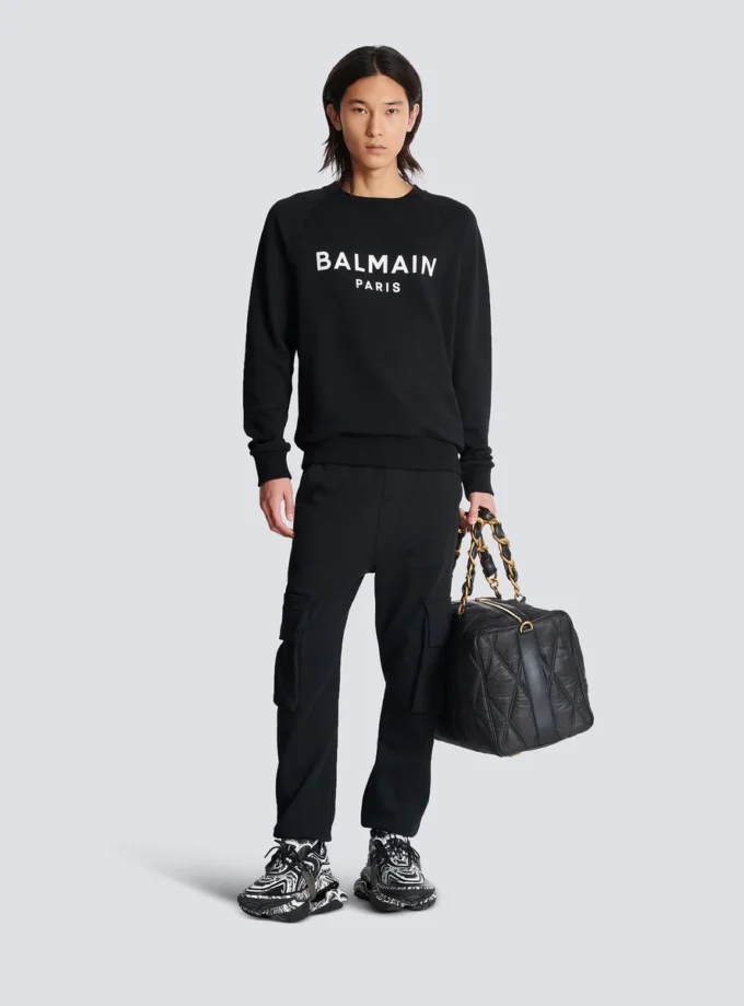 Cargo joggers with Balmain Paris print Cargo joggers with Balmain Paris print