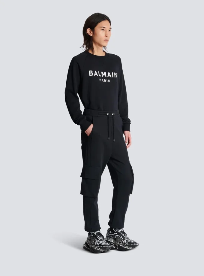 Cargo joggers with Balmain Paris print Cargo joggers with Balmain Paris print