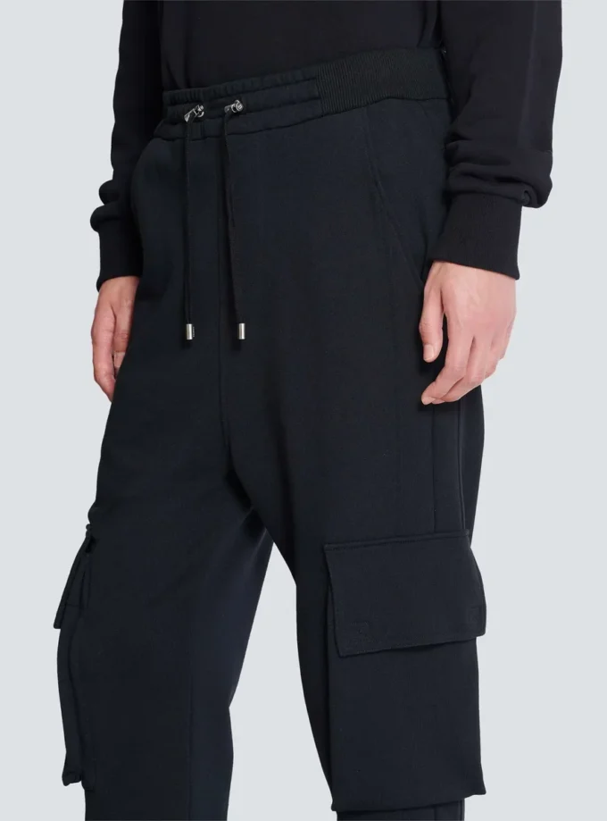 Cargo joggers with Balmain Paris print Cargo joggers with Balmain Paris print