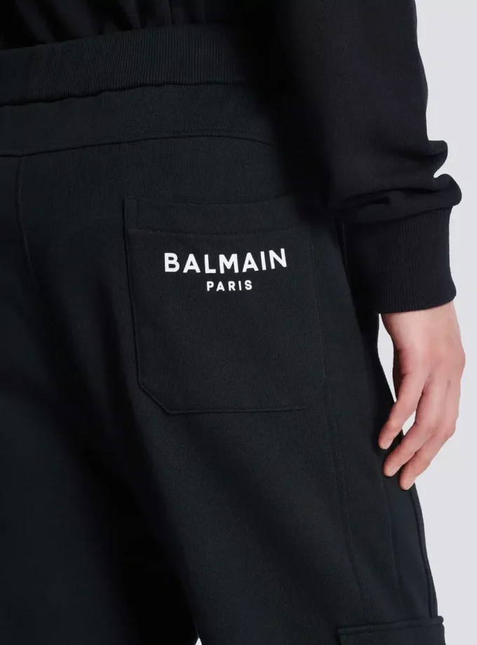 Cargo joggers with Balmain Paris print Cargo joggers with Balmain Paris print