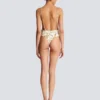 Chaînes pattern printed one-piece swimsuit