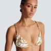 Chaînes pattern printed two-piece swimsuit