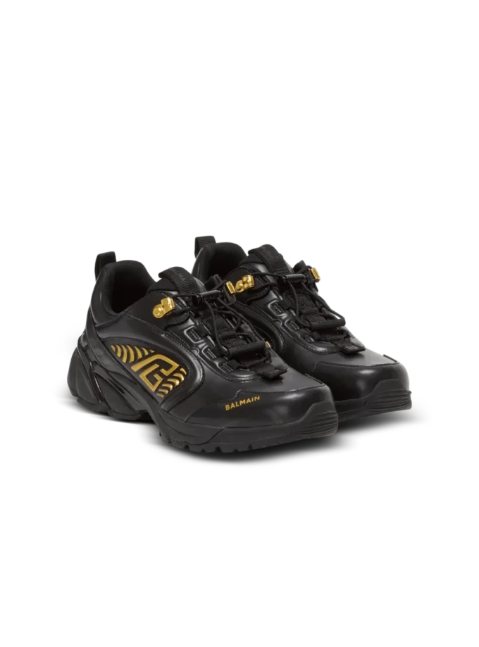 Cosmic Dust glazed leather trainers Cosmic Dust glazed leather trainers