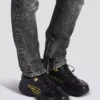 Cosmic Dust glazed leather trainers Cosmic Dust glazed leather trainers