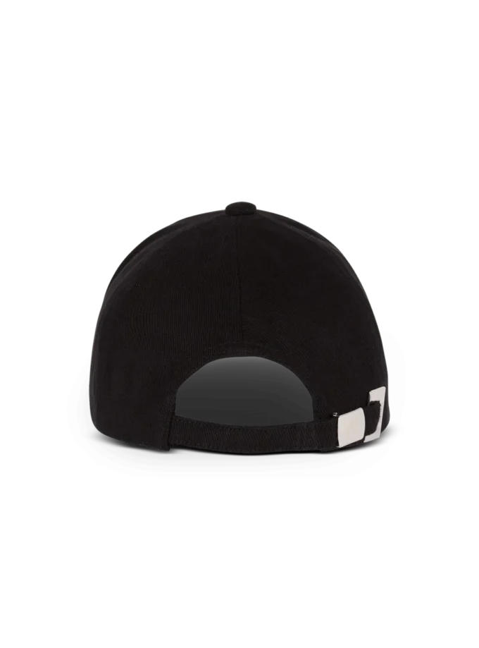 Cotton baseball cap with Balmain Signature embroidery Cotton baseball cap with Balmain Signature embroidery