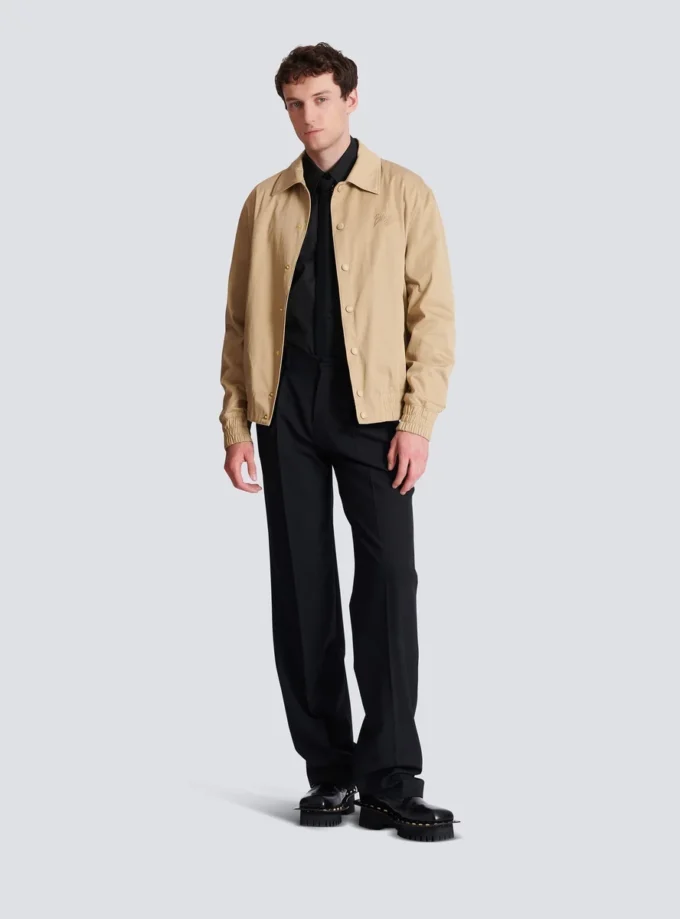 Cotton canvas bomber jacket Cotton canvas bomber jacket