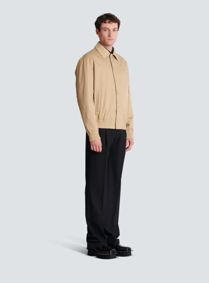 Cotton canvas bomber jacket Cotton canvas bomber jacket
